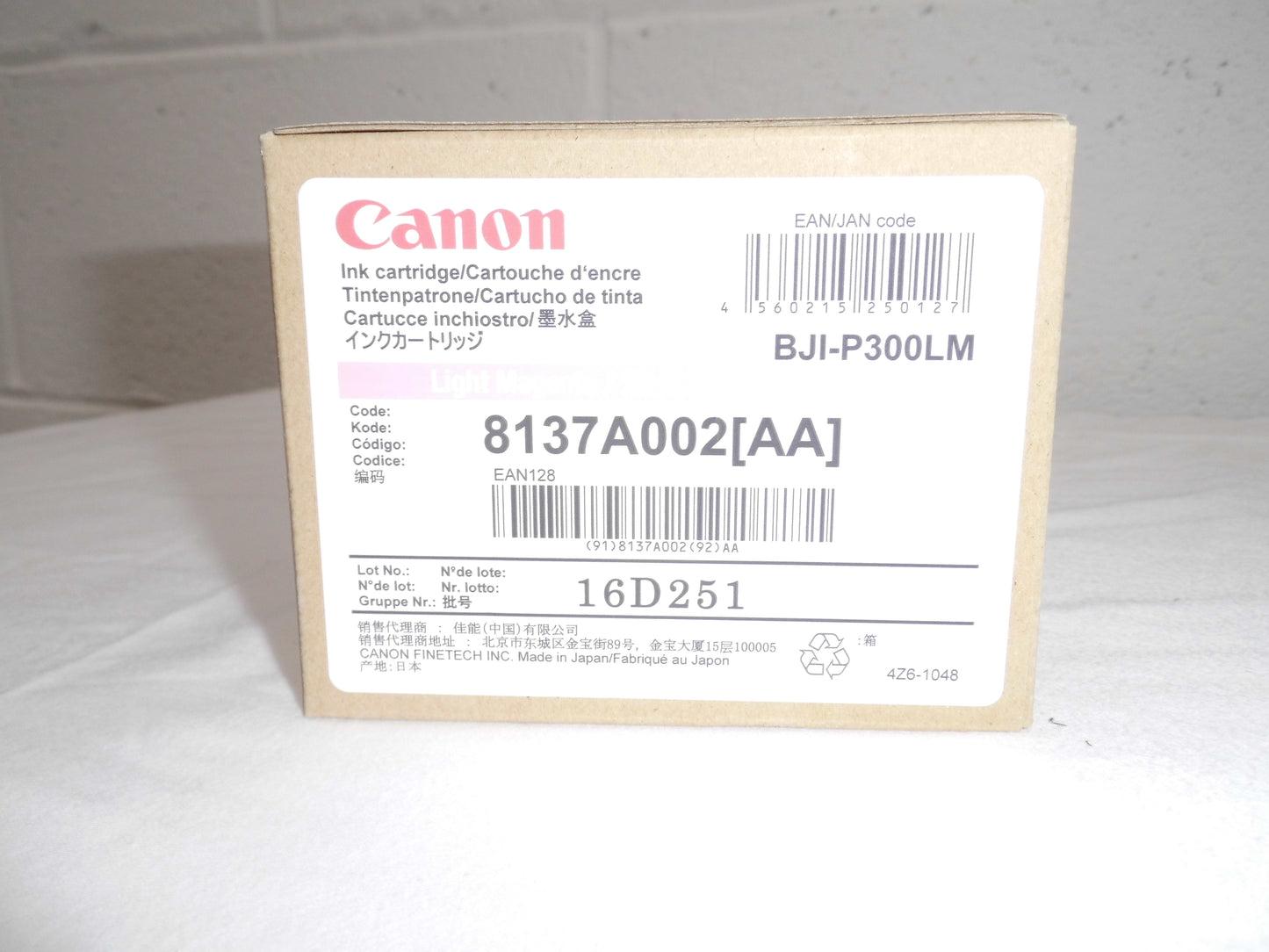 Canon - 8137A002 - BJI-P300LM - BKIP300LM - Light Magenta Ink For CX320 / CX350 - £39-99 plus VAT - In Stock 1 to 2 Day Leadtime