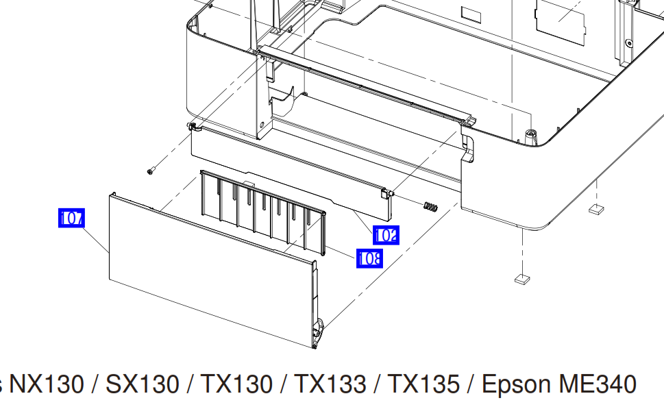 Epson - 1537550 - Outer Section of Paper Output Tray - £12-99 plus VAT - In Stock 1 to 2 Day Leadtime