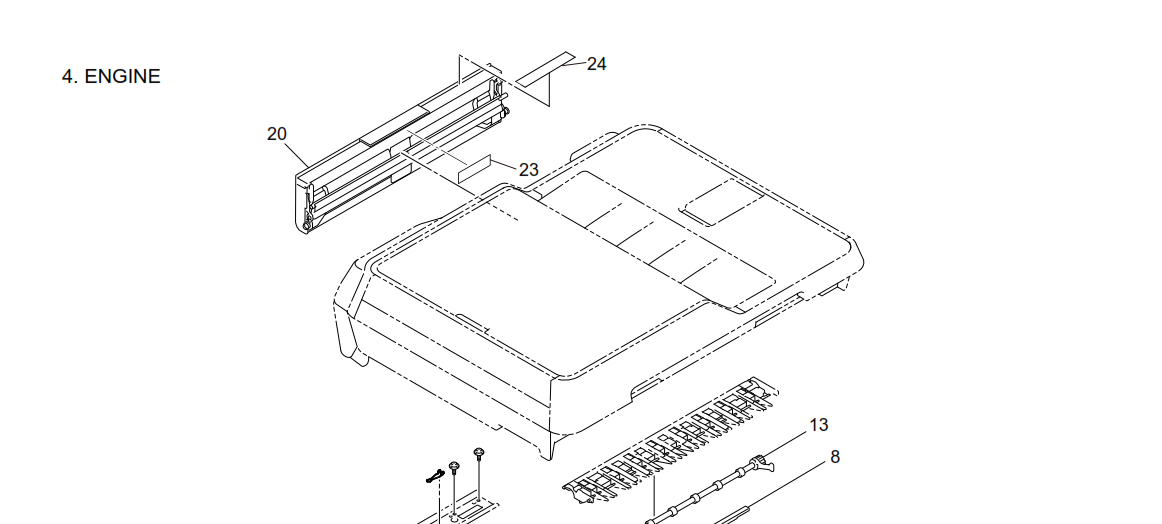 Brother - LEK116001 - Slot Cover for the Manual Feed - £39-99 plus VAT - ETA 14 Day Leadtime