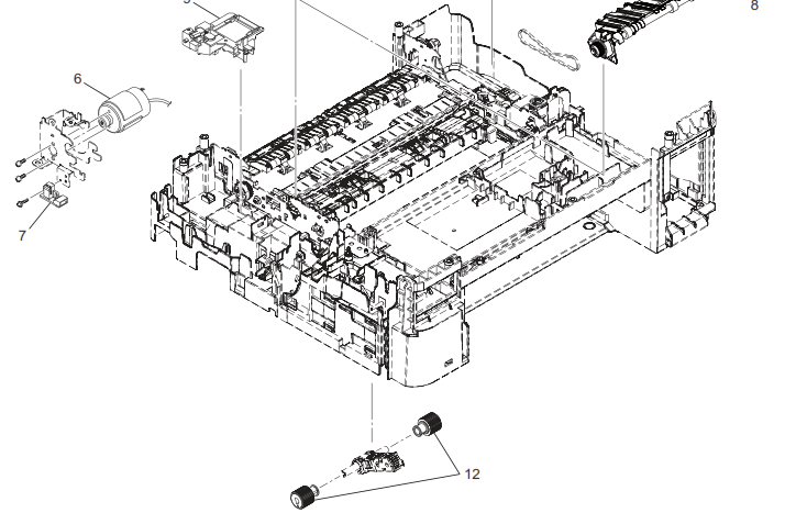 Brother - D00PYK001 - LEU023001 - Tray 1 Paper Feed Roller (2 Needed, Price is Each) - £19-99 plus VAT - ETA 7 to 10 Day Leadtime
