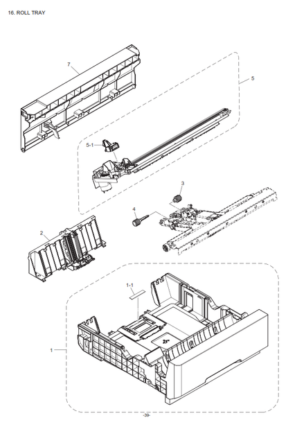 Brother - D02R7P001 - Lower 500 A4 Sheet & Paper Roll Cassette Tray - £75-00 plus VAT - ETA Mid October