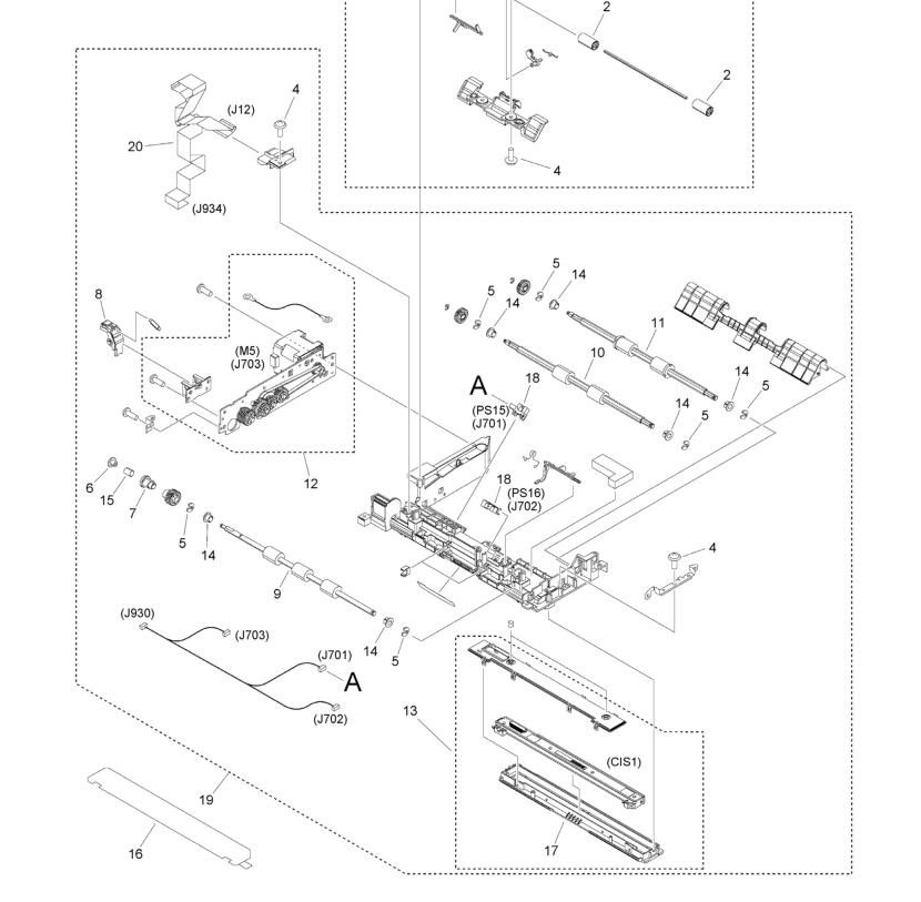 Canon - FL1-1367 - Paper Feed Roller in Paper Feed Assembly - £49-99 plus VAT - ETA 7 Day Leadtime