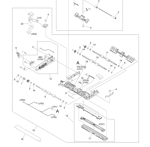 Canon - FL1-1367 - Paper Feed Roller in Paper Feed Assembly - £49-99 plus VAT - ETA 7 Day Leadtime