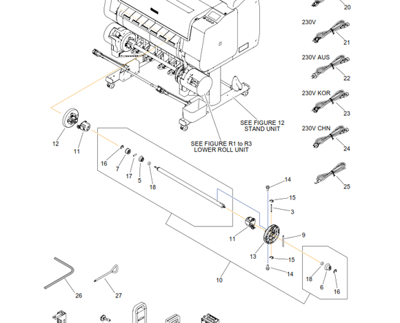 Canon - QM4-6725 - Right Spool Flange - £29-99 plus VAT - ETA 7 Day Leadtime