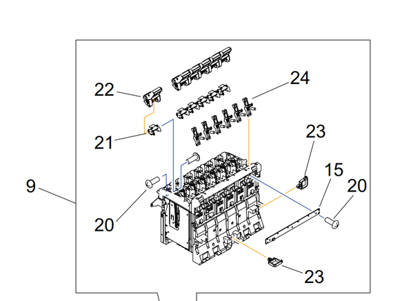 Canon - QM4-4316 - New & Original Left Ink Supply Tank Holder - £329-00 plus VAT - ETA 7 to 10 Day Leadtime