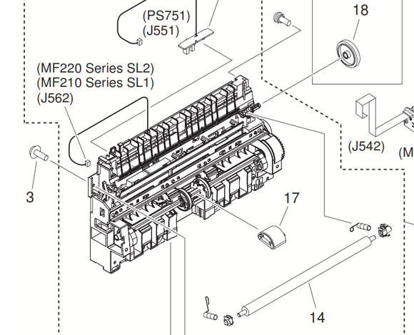 Canon - RL1-1497 - Original D Shaped Pickup Roller fits in Pickup Assembly - £15-99 plus VAT - ETA 7 Day Leadtime