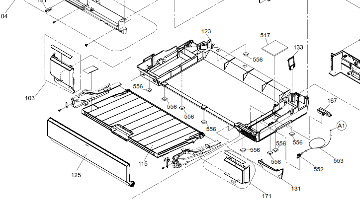Epson - 1665117 - Front Fold Down Cover for Paper Output Stacker Tray & Manual Input Tray - £45-00 plus VAT - ETA 14 to 21 Day Leadtime