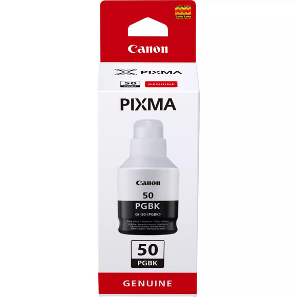 Canon - GI50PGBK - 3386C001 - GI50-PGBK - Black Ink Bottle 170ml - £9-99 plus VAT - 3386C001 - GI50-PGBK - Back in Stock!