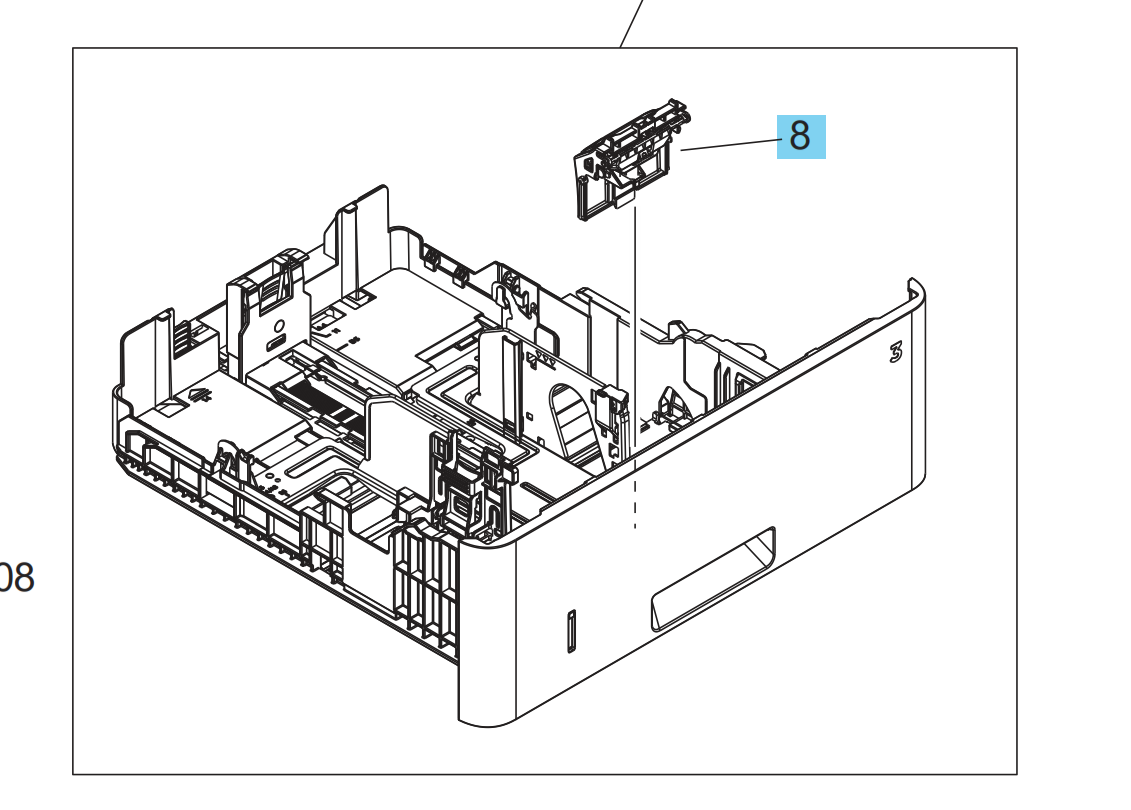 HP - Hewlett Packard - 3PZ15-67967 - RM2-5745 - Feed Separation Roller for 500 Sheet Paper Cassette Tray 3 - £19-99 plus VAT - Back on Stock
