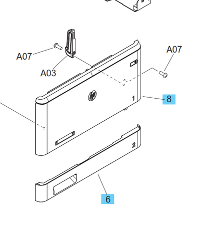 HP - Hewlett Packard - RC4-5334 - Plastic Cover for Cassette Tray 2 - £49-99 plus VAT - 7 to 10 Day Leadtime