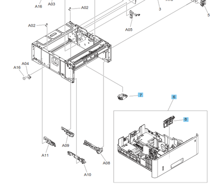 Canon / Hewlett Packard / HP - 3PZ15-67968 - RM2-5741 - Original Paper Pickup Roller Assembly - £19-99 plus VAT - Back on Stock