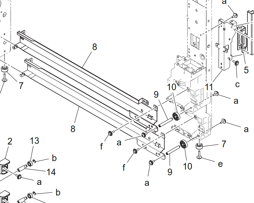 Konica - A161103901 - A161 1039 01 - Cassette Rail Roller - £6-50 plus VAT - In Stock 1 to 2 Day Leadtime