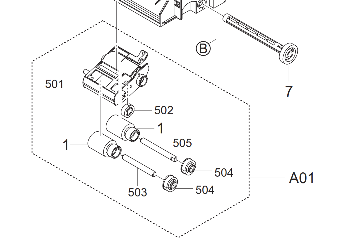 Kyocera - 302R794070 - Feed & Pickup Roller in Holder - £69-99 plus VAT - Back in Stock!