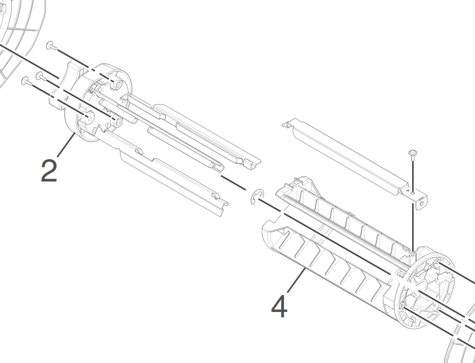 OKI - 45949401 - 3 Inch Shaft - Fits in Hanger Assembly - £85-00 plus VAT - ETA 14 to 21 Day Leadtime