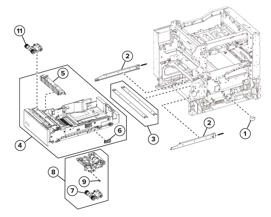 Xerox - 116R00038 - New & Original Main & Optional 550 Sheet Paper Cassette Tray Maintenance Kit - £115-00 plus VAT - ETA 7 to 10 Day Leadtime