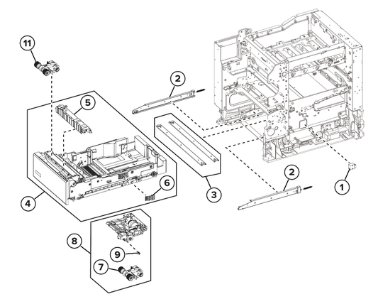 Xerox - 116R00038 - New & Original Main & Optional 550 Sheet Paper Cassette Tray Maintenance Kit - £115-00 plus VAT - ETA 7 to 10 Day Leadtime