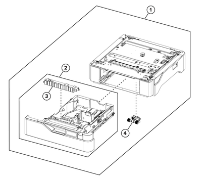 Xerox - 116R00038 - New & Original Main & Optional 550 Sheet Paper Cassette Tray Maintenance Kit - £115-00 plus VAT - ETA 7 to 10 Day Leadtime