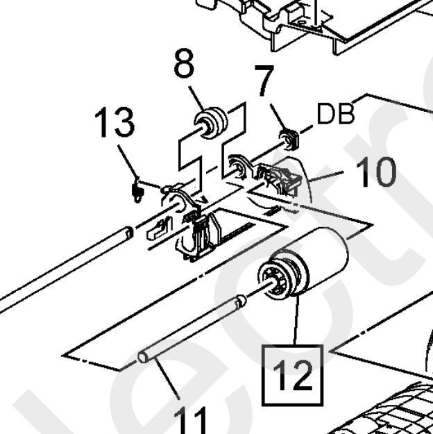 Xerox - 859K02461 - New & Original Retard Roller in Lower Shute Assembly - £32-99 plus VAT - ETA 7 to 10 Day Leadtime