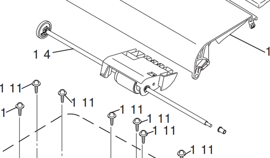 Brother - LS4622001 - ADF Paper Pull-In Separation Roller Assembly on a Metal Bar - £13-99 plus VAT - In Stock 1 to 2 Day Leadtime