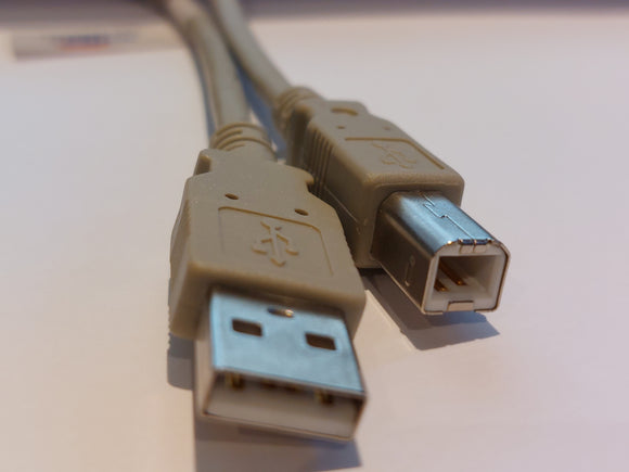 Cables Direct USB2-103, 3 m, USB A, USB B, USB 2.0, Male/Male, Beige