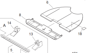 Canon - HB1-5645 - Input & Output Paper Stacker Tray Outer Section - £12-99 - plus VAT - No Longer Available