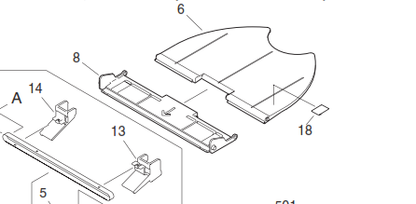 Canon - HB1-5645 - Input & Output Paper Stacker Tray Outer Section - £12-99 - plus VAT - No Longer Available