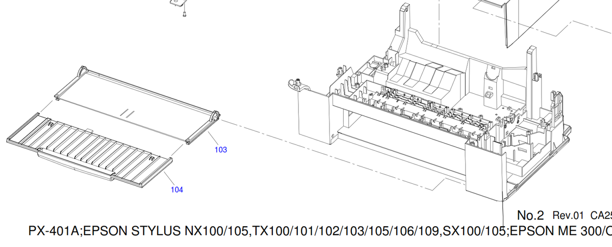 Epson - 1497007 - Paper Output Tray - Inner Section at Front - £13-99 plus VAT - No Longer Available