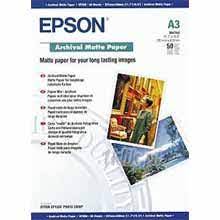Epson - S041344 - A3 Archival Matte Paper (50 Sheets)  215 g/m2 - £32-99 plus VAT - In Stock 1 to 2 Day Leadtime