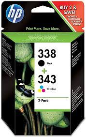 HP - Hewlett-Packard - SD449EE - Out of Date Combo Pack of No 338 & No 343 Ink Cartridges - £39-99 plus VAT - Temporarily Unavailable - ETA Mid October