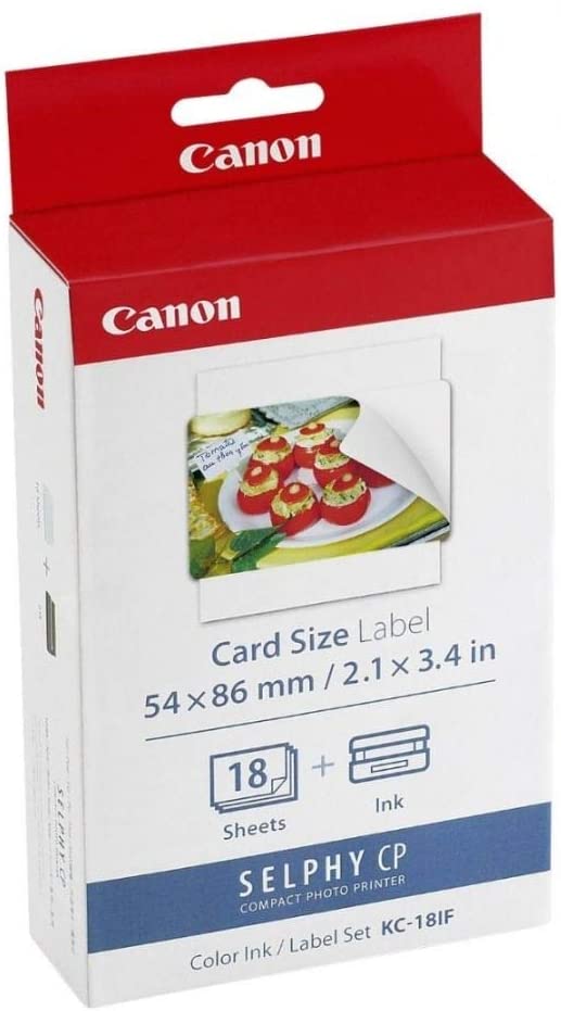 Canon - KC-18IF - KC18IF - KC 18IF - 7741A001 - 18 x Credit Card Size Stickers - 86 x 54mm - £21-99 plus VAT - ETA 60 Day Leadtime