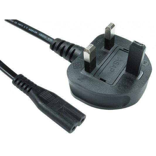 Power Cable - RB298 - UK Mains to Figure of 8 Power Lead - £7-99 plus VAT - In Stock 1 to 2 Day Leadtime